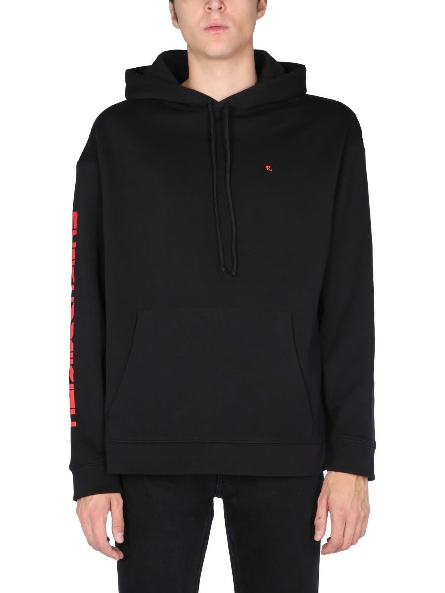 Raf Simons Black Oversized Patches Sweatshirt Raf Simons