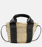 Chloe - Sense Mini raffia tote bag