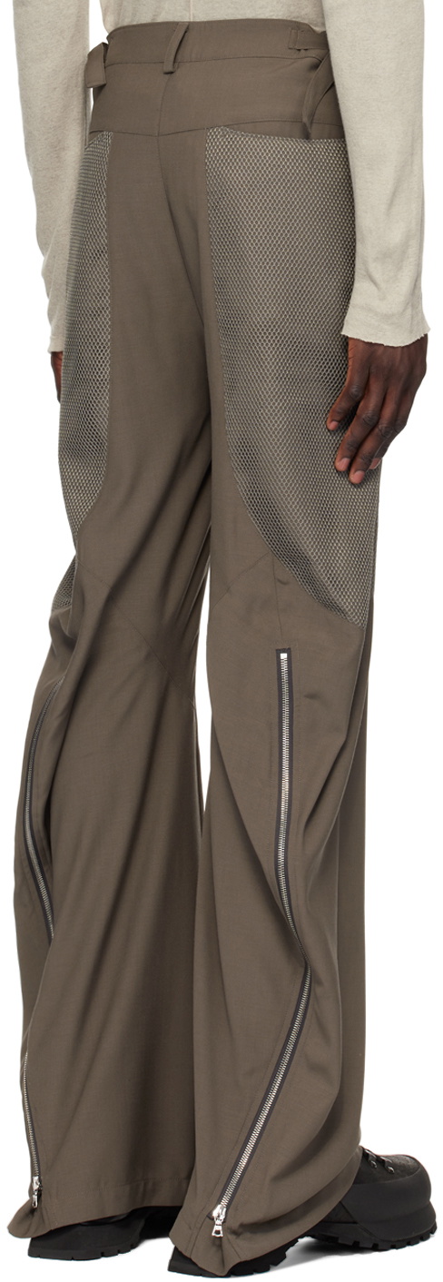 CMMAWEAR Taupe Zip Panel Trousers