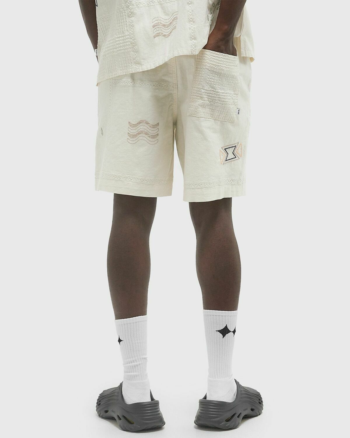 Wax London KURT SHORT DOODLE EMBROIDERY White Mens Casual Short