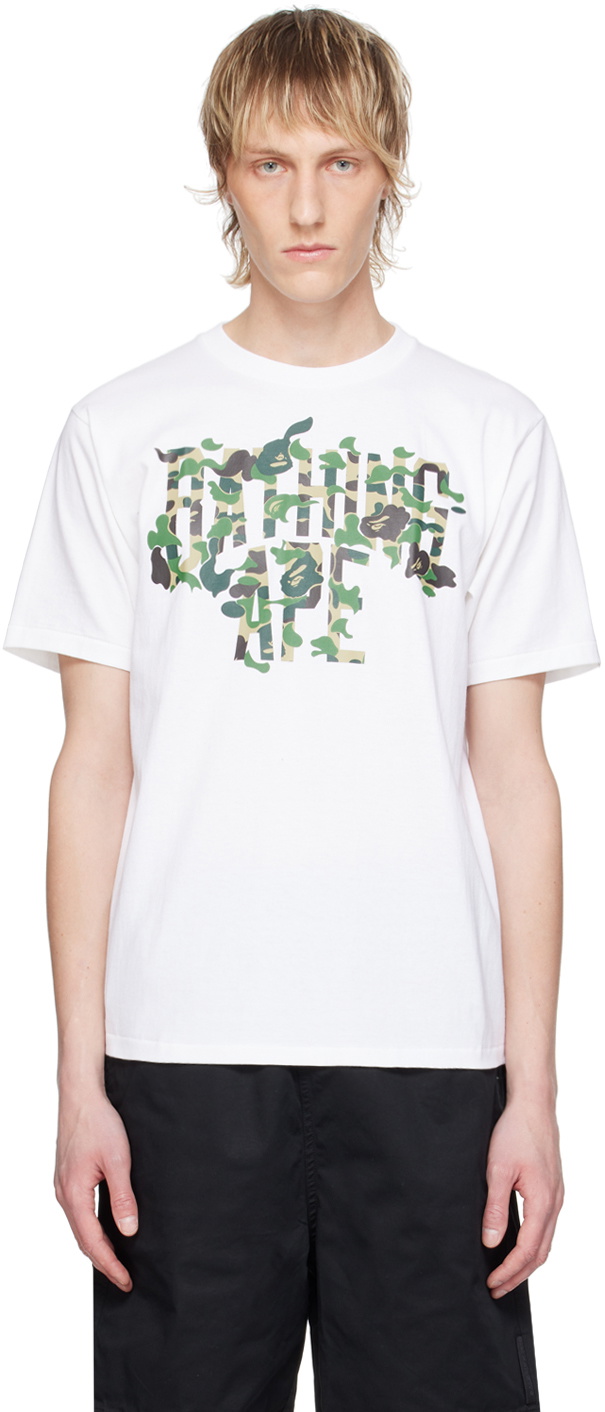 BAPE White ABC Camo Rebuild NYC T-Shirt A Bathing Ape