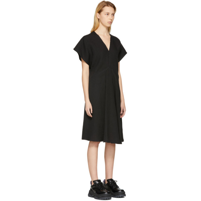 Acne Studios Black Jessa Raw Linen Dress Acne Studios