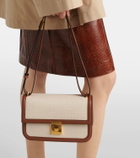 DeMellier Paris leather-trimmed shoulder bag