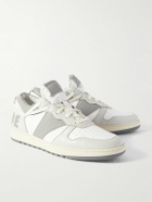 Rhude - Rhecess Colour-Block Distressed Leather Sneakers - White