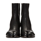 Maison Margiela Black Leather Heeled Tabi Boots