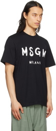 MSGM Black Brushed T-Shirt