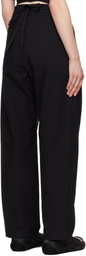 HYEIN SEO Black Wide Beaded Belt Trousers