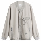 and wander Men's Vent Cardigan in Light Grey