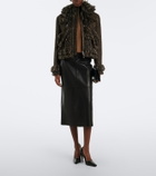Nour Hammour Alana leather pencil skirt