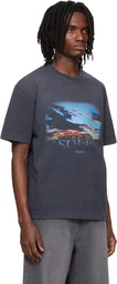 Solid Homme Gray Dropped Shoulder T-shirt