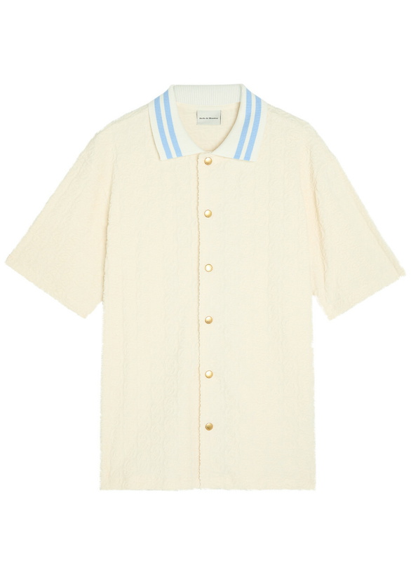 Photo: DRÔLE DE Monsieur Monogramme Terry Cotton Shirt Off White