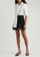 16 Arlington Marley Embellished Cotton-poplin Shirt White