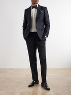 Favourbrook - Polka-Dots Wool and Silk-Blend Tuxedo Jacket - Black