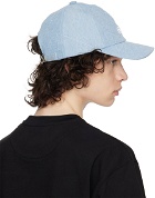 Solid Homme Blue Embroidered Cap