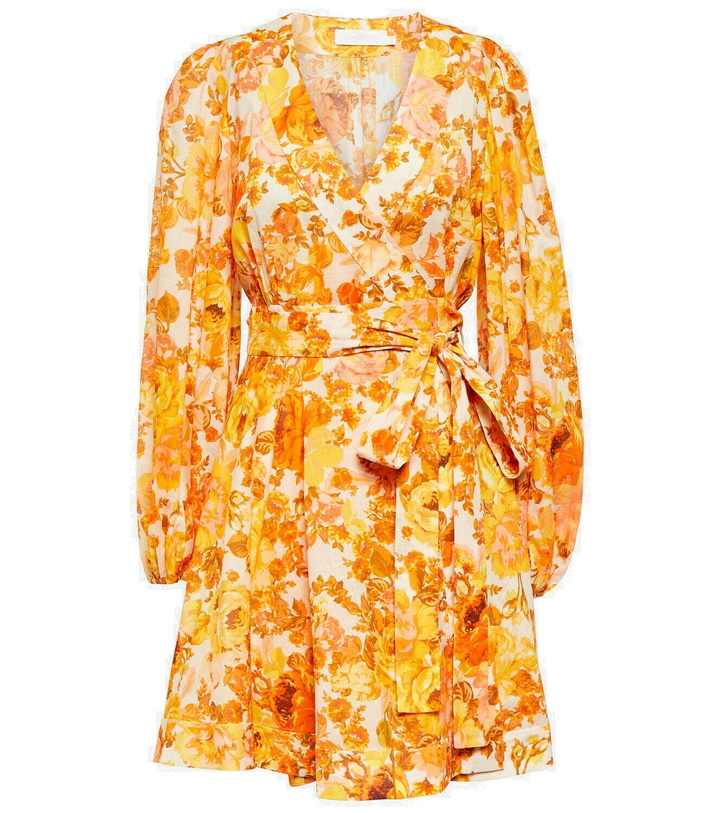 Photo: Zimmermann Floral cotton wrap minidress