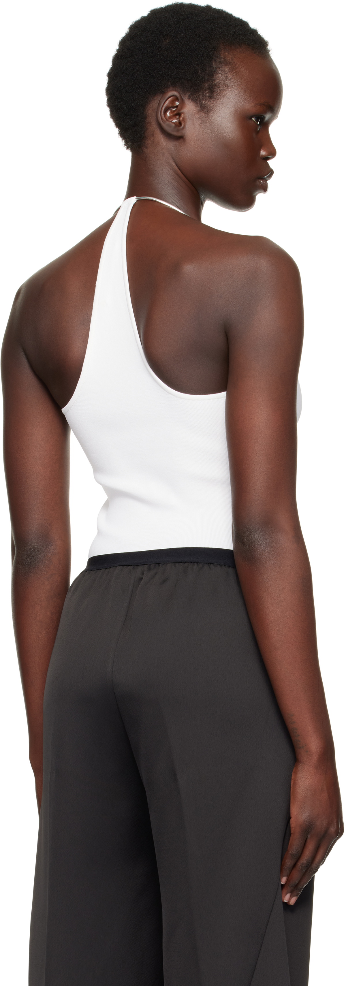 Christopher Esber White Levitate Knit Tank Top