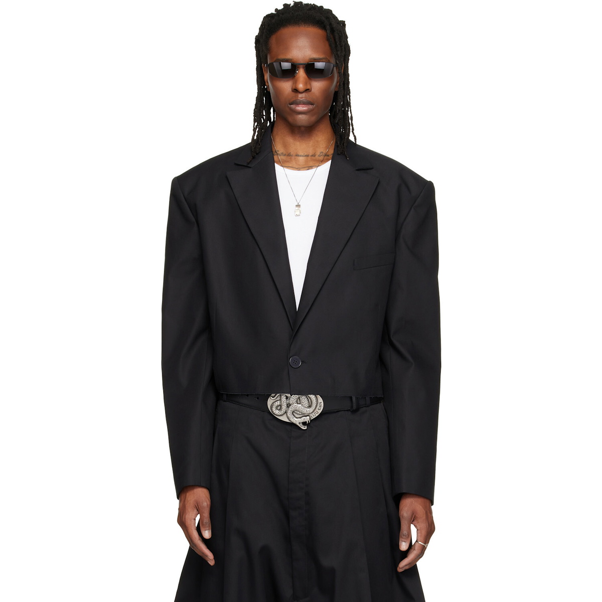 LU'U DAN Black Slashed Blazer