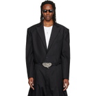 LU'U DAN Black Slashed Blazer