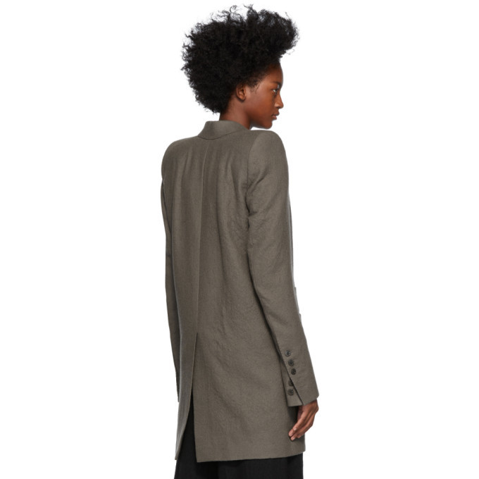 Rick Owens Brown Neue Tailored Coat Rick Owens