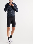 CAFE DU CYCLISTE - Petra Slim-Fit Shell and Mesh Cycling Jacket - Blue