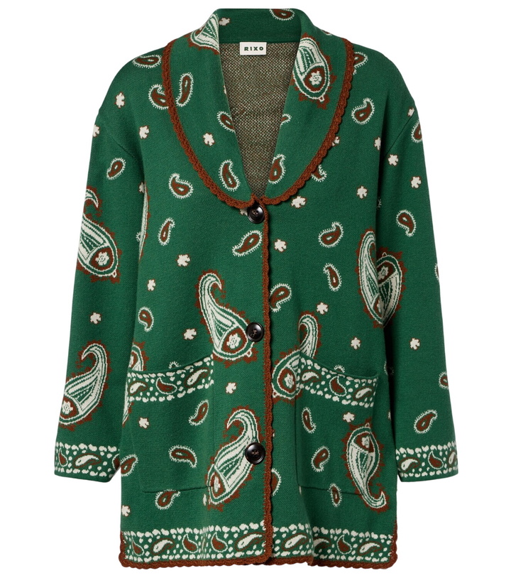 Photo: Rixo Morla paisley wool and cotton cardigan