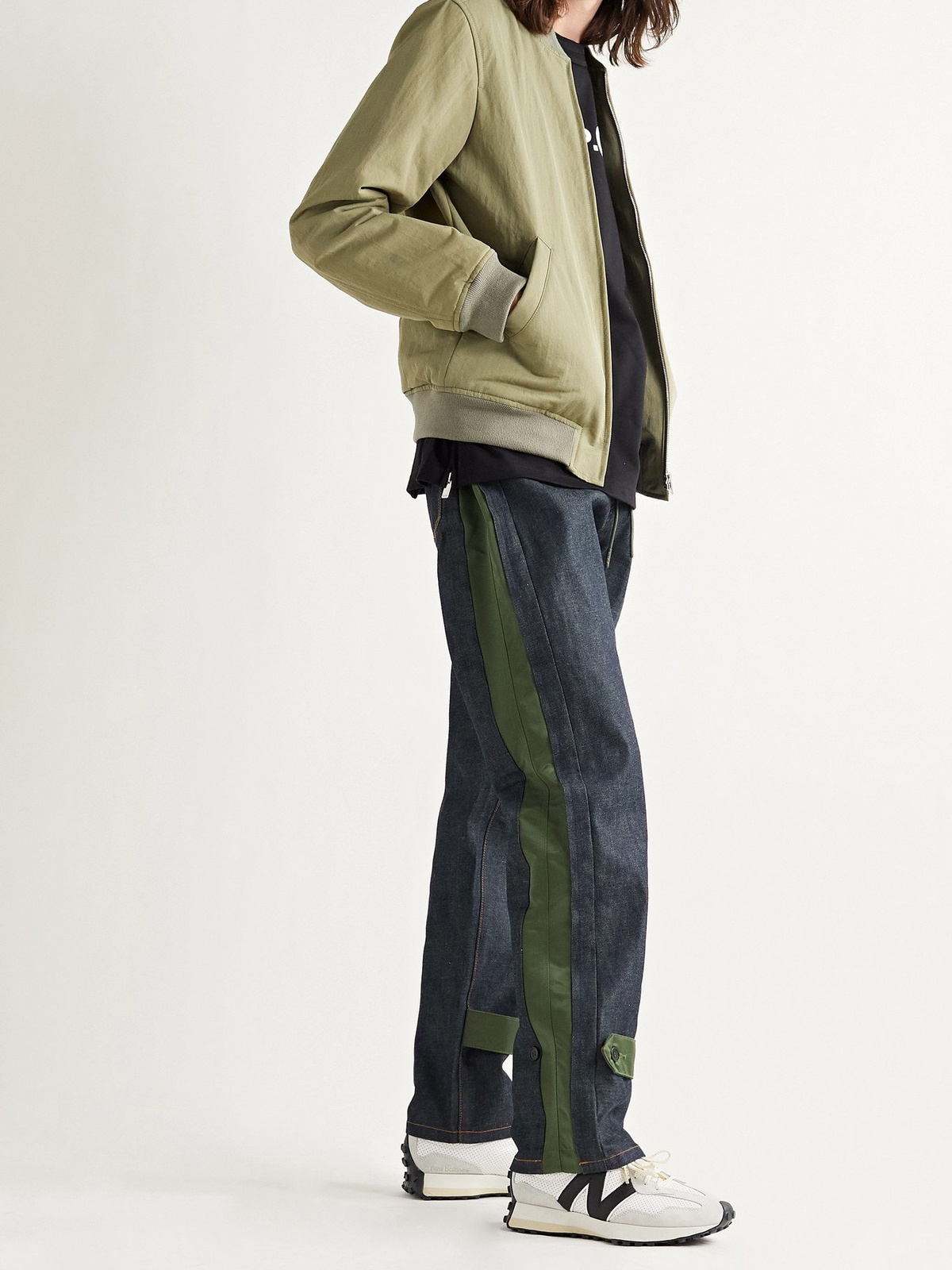 A.P.C. - Sacai Nylon-Trimmed Denim Jeans - Blue - M A.P.C.