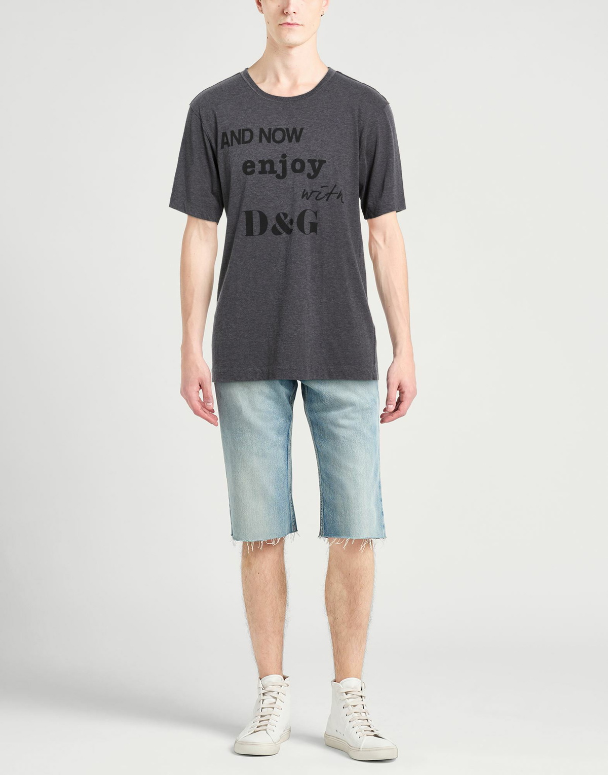 Dolce & gabbana Mens T-shirt Charcoal