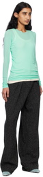 AURALEE Green Super High Gauge Sheer Rib T-shirt