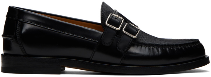 Photo: Gucci Black Buckle GG Loafers