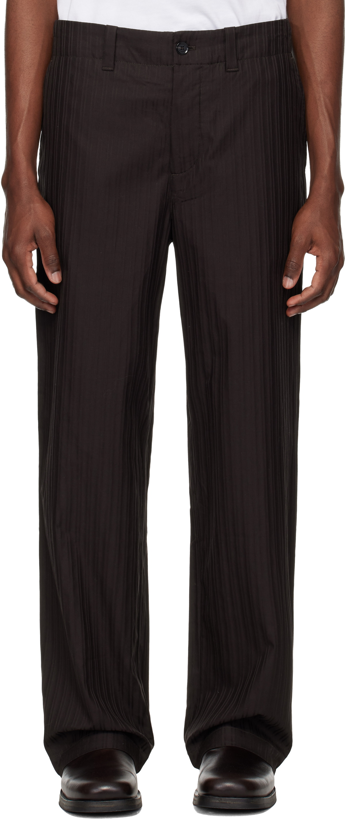 Lacoste Brown Twill Trousers
