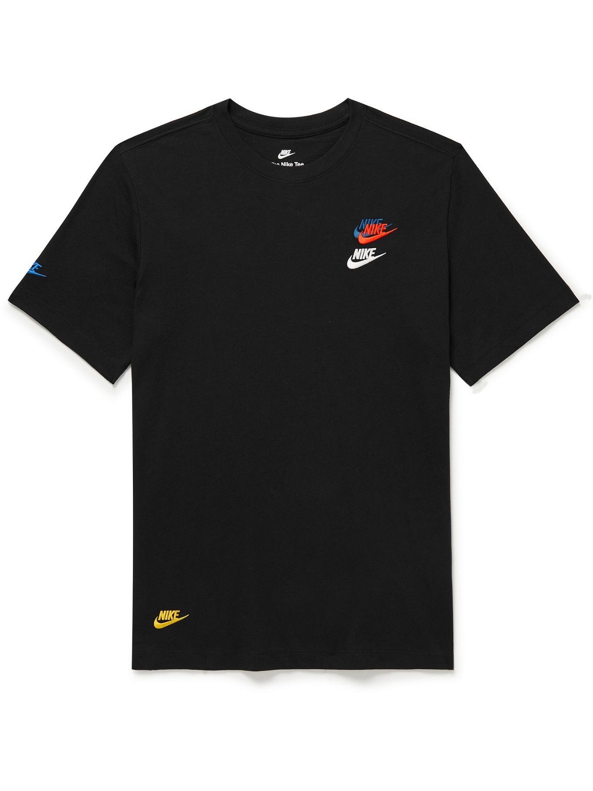 Nike - Sportswear Club Essentials Logo-Embroidered Cotton-Jersey T ...