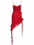 ALESSANDRA RICH - Ruffled Silk Georgette Mini Dress