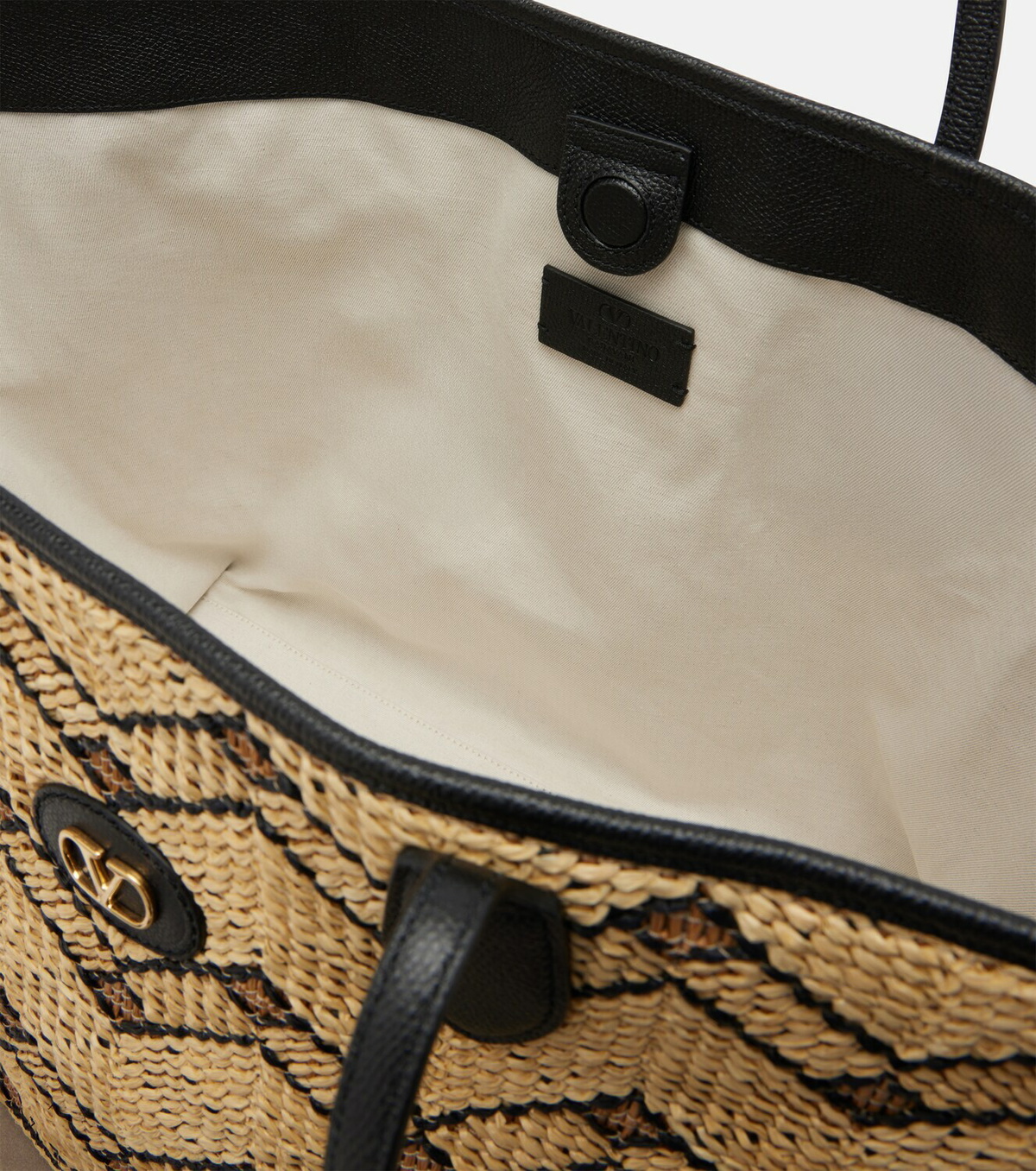 Valentino Garavani VLogo Large raffia tote bag
