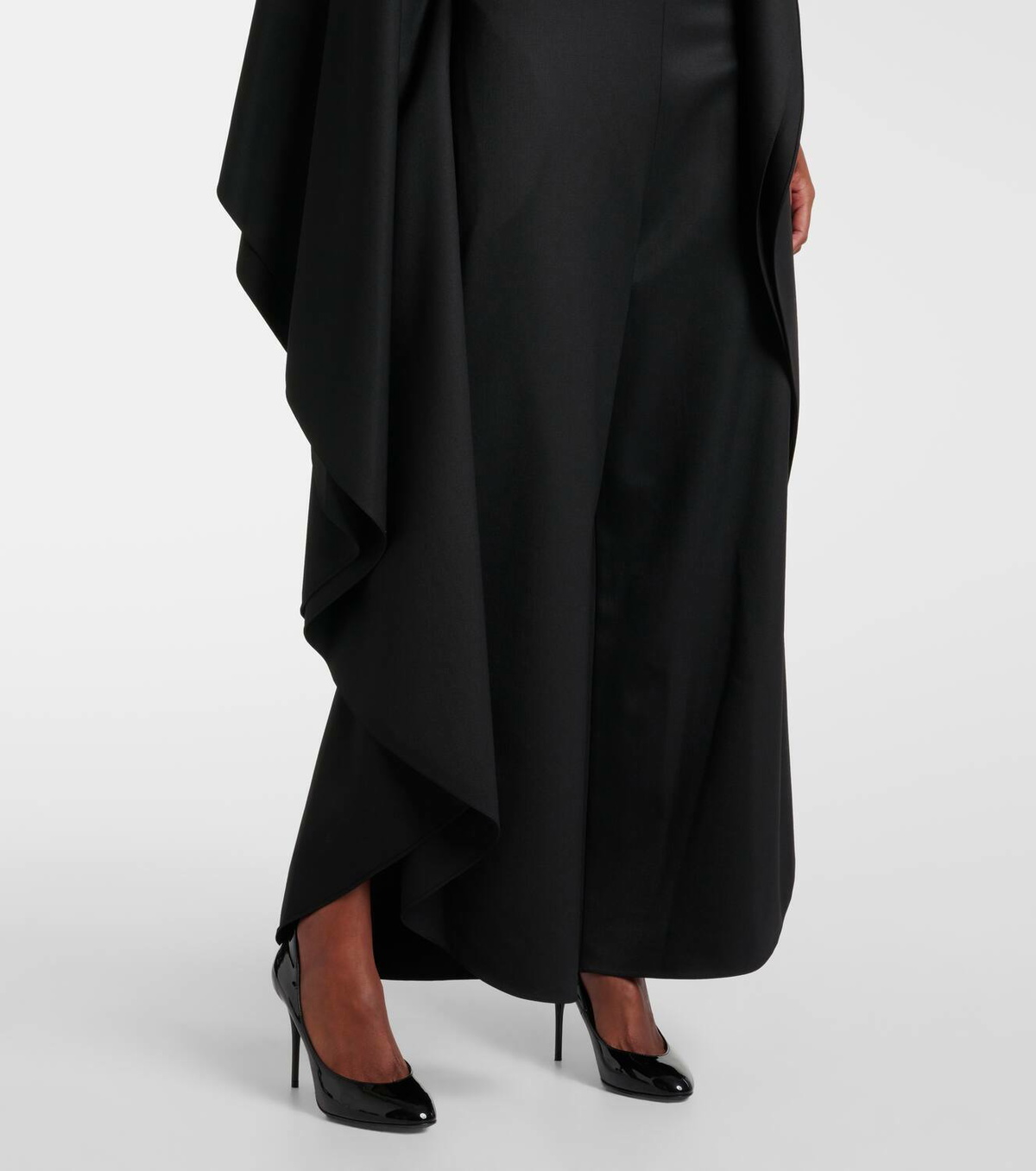 Alaïa Open-back wool grain de poudre jumpsuit