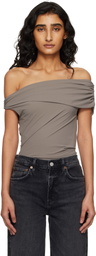 AGOLDE Taupe Sherilyn Bodysuit