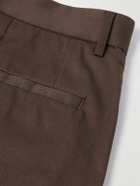 Dolce&Gabbana - Tapered Pleated Cotton-Blend Gabardine Trousers - Brown