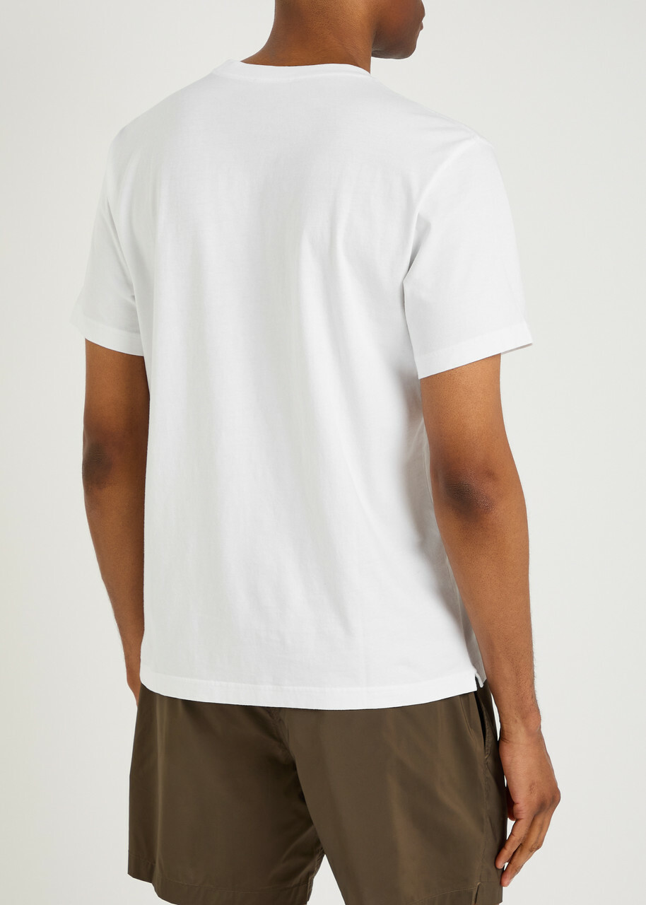 Frescobol carioca Dinis Embroidered Cotton T-shirt White
