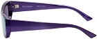 Balenciaga Purple Shiny BB0080S Sunglasses