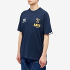 Men's AAPE University Basketball T-Shirt in Navy
