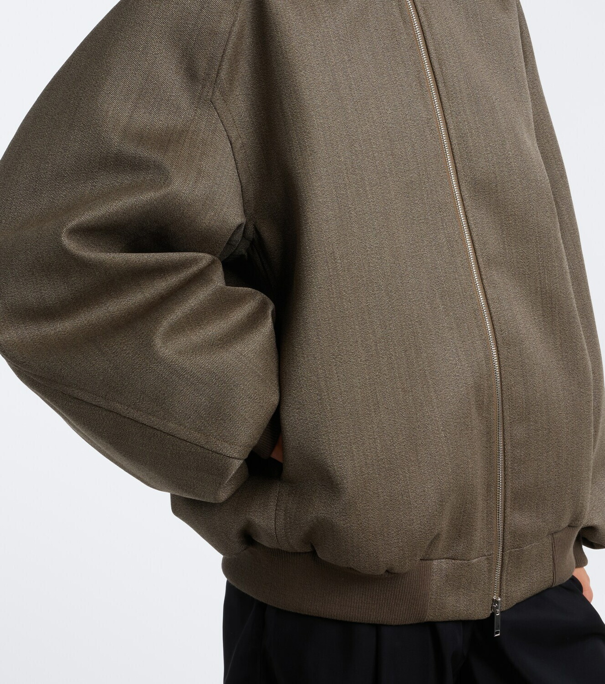 The Frankie Shop Elinor oversized wool bomber jacket
