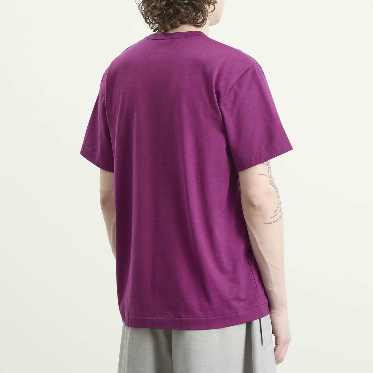 Comme des Garçons Homme Plus Men's Plain Cotton T-Shirt in Purple