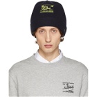 Raf Simons Navy Wool and Cashmere Heroes Beanie
