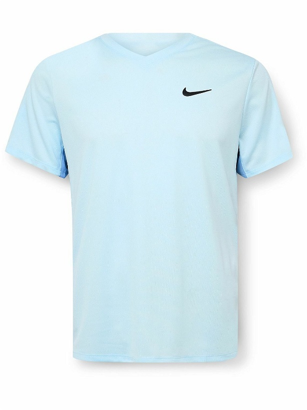 Photo: Nike Tennis - NikeCourt Victory Logo-Print Dri-FIT Tennis T-Shirt - Blue