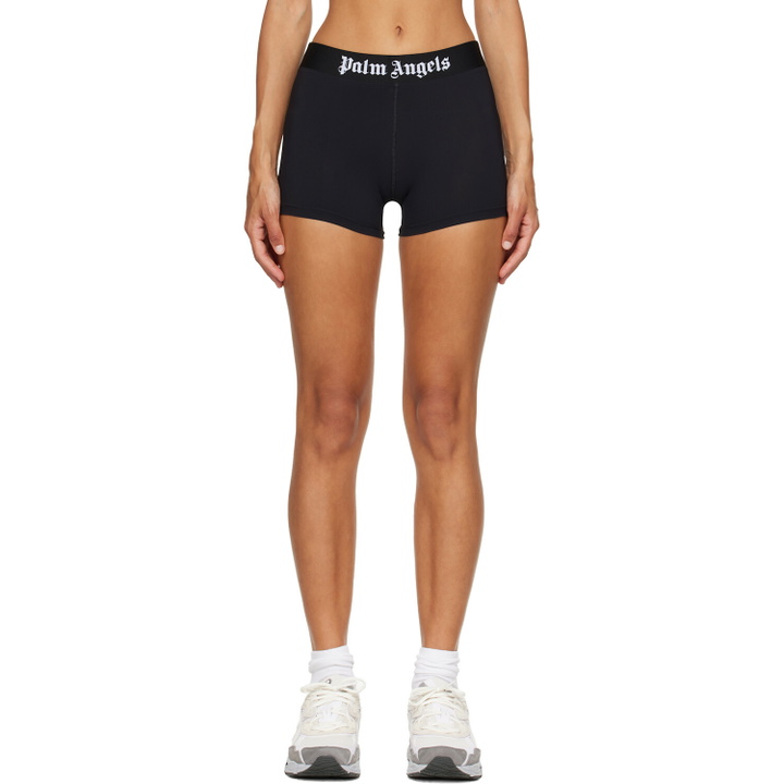 Photo: Palm Angels Black Classic Logo Sport Shorts