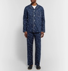 Derek Rose - Nelson 62 Printed Cotton Pyjama Set - Men - Storm blue