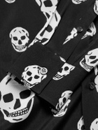 McQueen - Printed Satin Shirt - Black