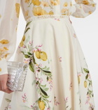 Giambattista Valli Printed cotton poplin midi skirt