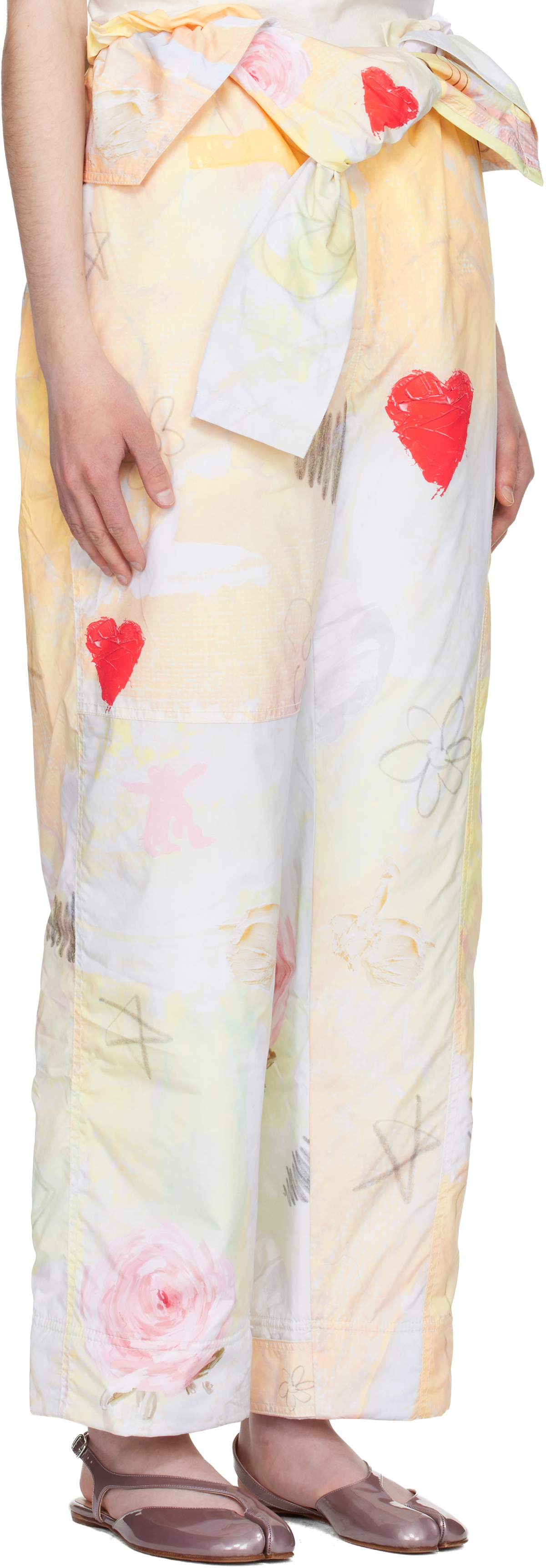 OPEN YY Multicolor Graphic Wrap Padded Trousers