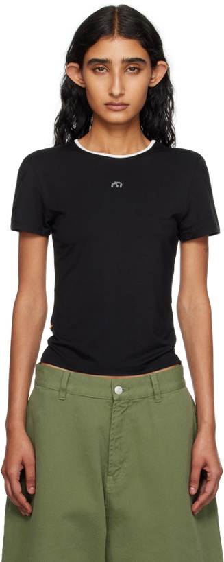 Photo: Miaou Black Rhinestone Mini T-shirt