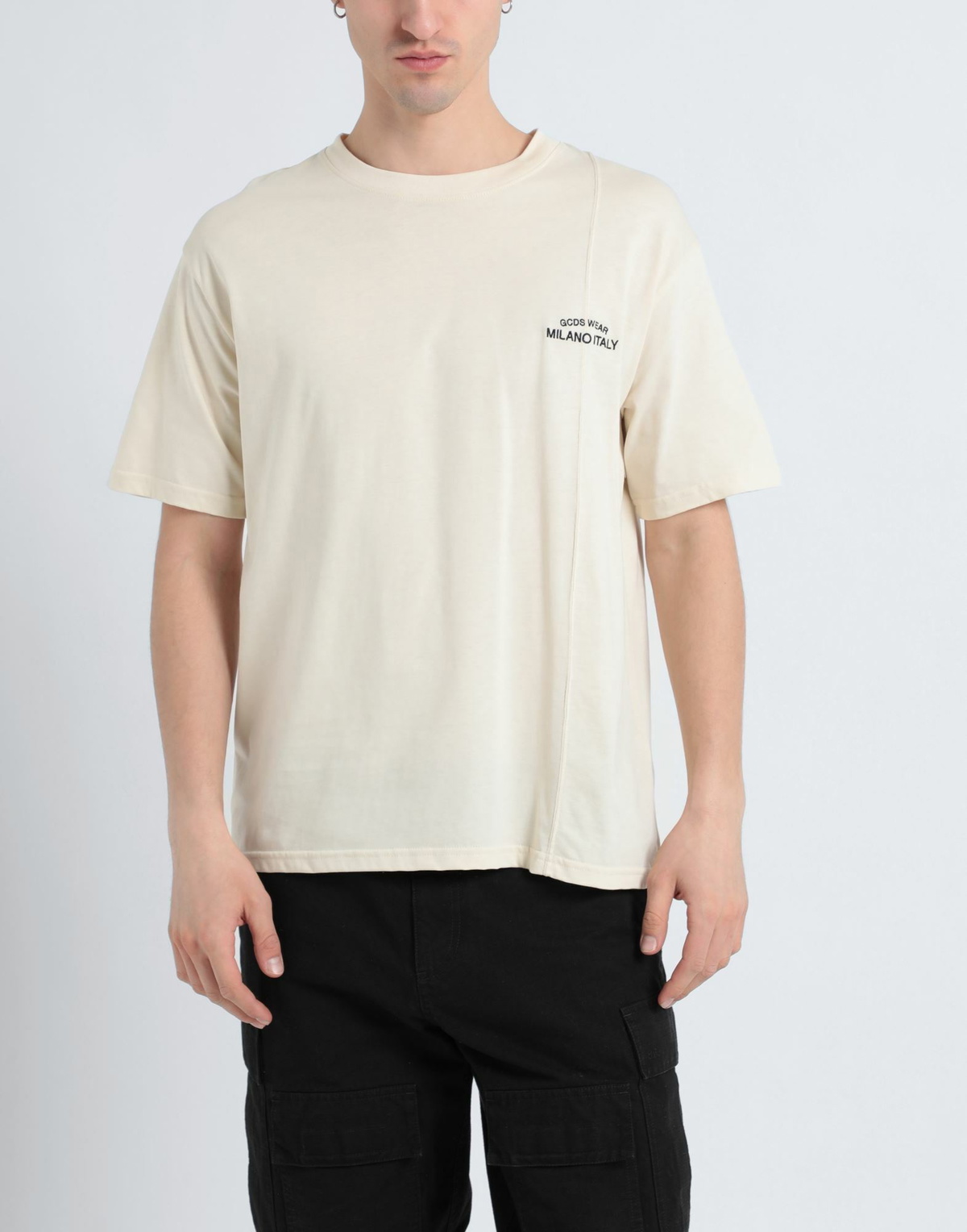 Gcds Mens T-shirt in Beige